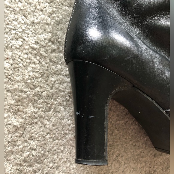 VINTAGE Black Leather boots, ladies size 6.5 - Picture 6 of 6
